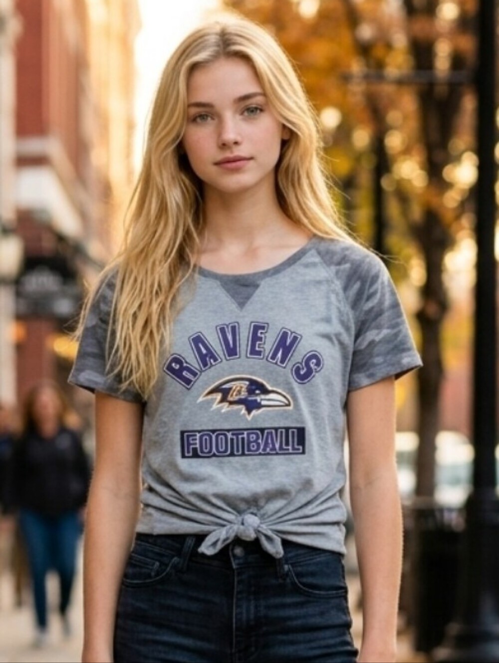 NFL Baltimore Ravens Knot-Front Tee